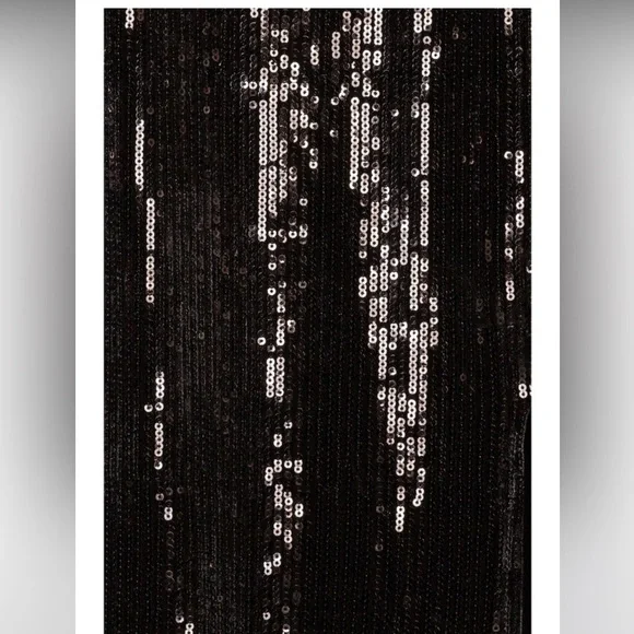 NBD Kalindi Midi Dress in Black Sequin & Feather Trim Size Medium - Picture 3 of 10